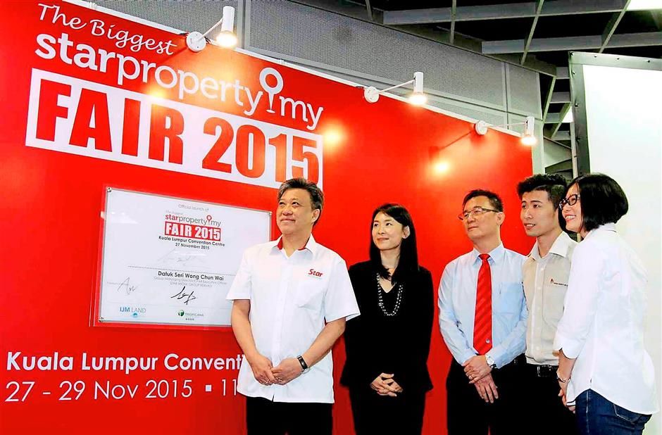 Kicking off the fair: (From left)Wong with Ung, Shuy, Joey and Star Media Group Bhd’s group chief advertising officer Lim Bee Ling at the launch of the fair.
