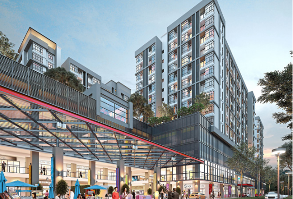 An artist's impression of the 120,000 sq ft Utropolis Marketplace that will be the pulse of Paramount Utropolis when it is ready next year.