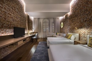 The suites are furnished with modern luxuries.