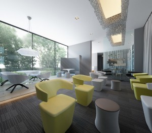 An artist’s impression of the interior view of The Novum.