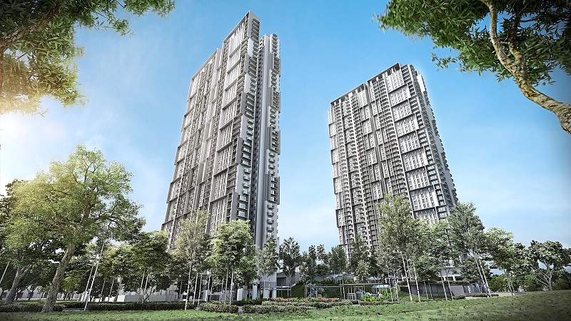 The 44 and 45-storey towers of Verdi eco-dominiums.