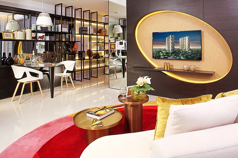 An interior view of Verdi eco-dominums’ show unit.