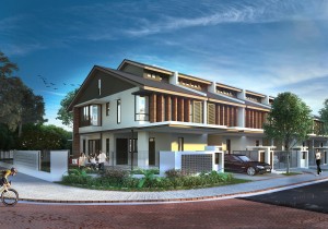 Artist’s impression of the double frontage Type B (20’ x 80’) home in Elmina Valley Phase 2. The Type B (22'x80) homes boast a double frontage design which offers views of beautifully landscaped gardens and a dual-key home concept with a single bedroom and bathroom separated from the main house, providing comfort and privacy.