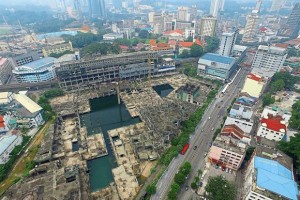 An aerial view of the abandoned Plaza Rakyat project in Jalan Pudu. – filepic