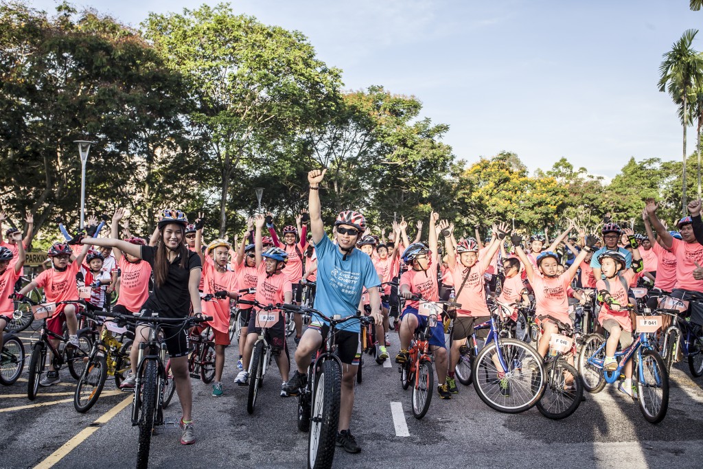Charity cycle event at Seremban 2.