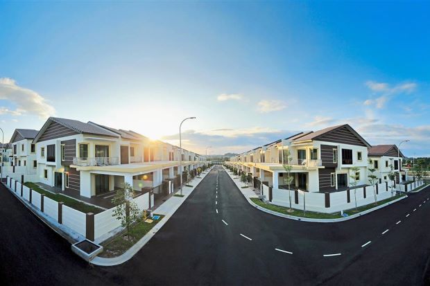 Innovative: An artist’s impression of the double-storey terraced houses in Nada AlamPajam which are built with Industrial Building System. Seri Pajam Development Sdn Bhd is the developer for the 160-acre project.
