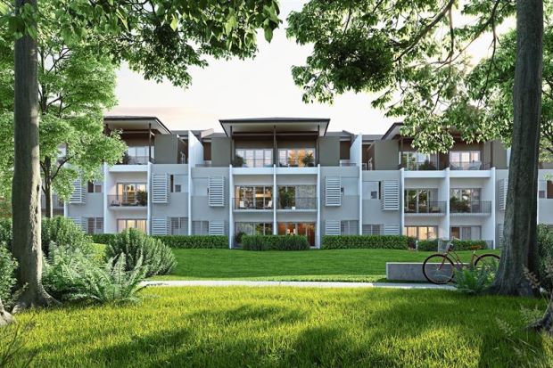 Once completed, the three-storey Ridgefield townhouse will have a view of the park, lake and gardens.