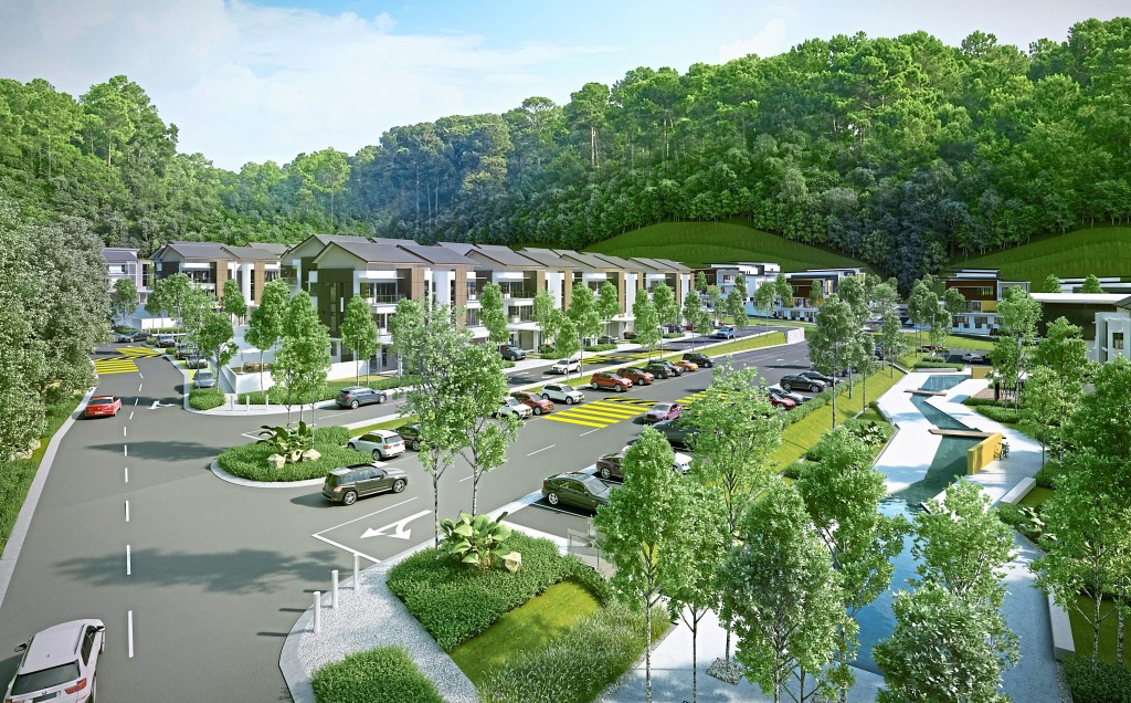 The lush boulevard of DeBunga offers maximum greenery to the residents.