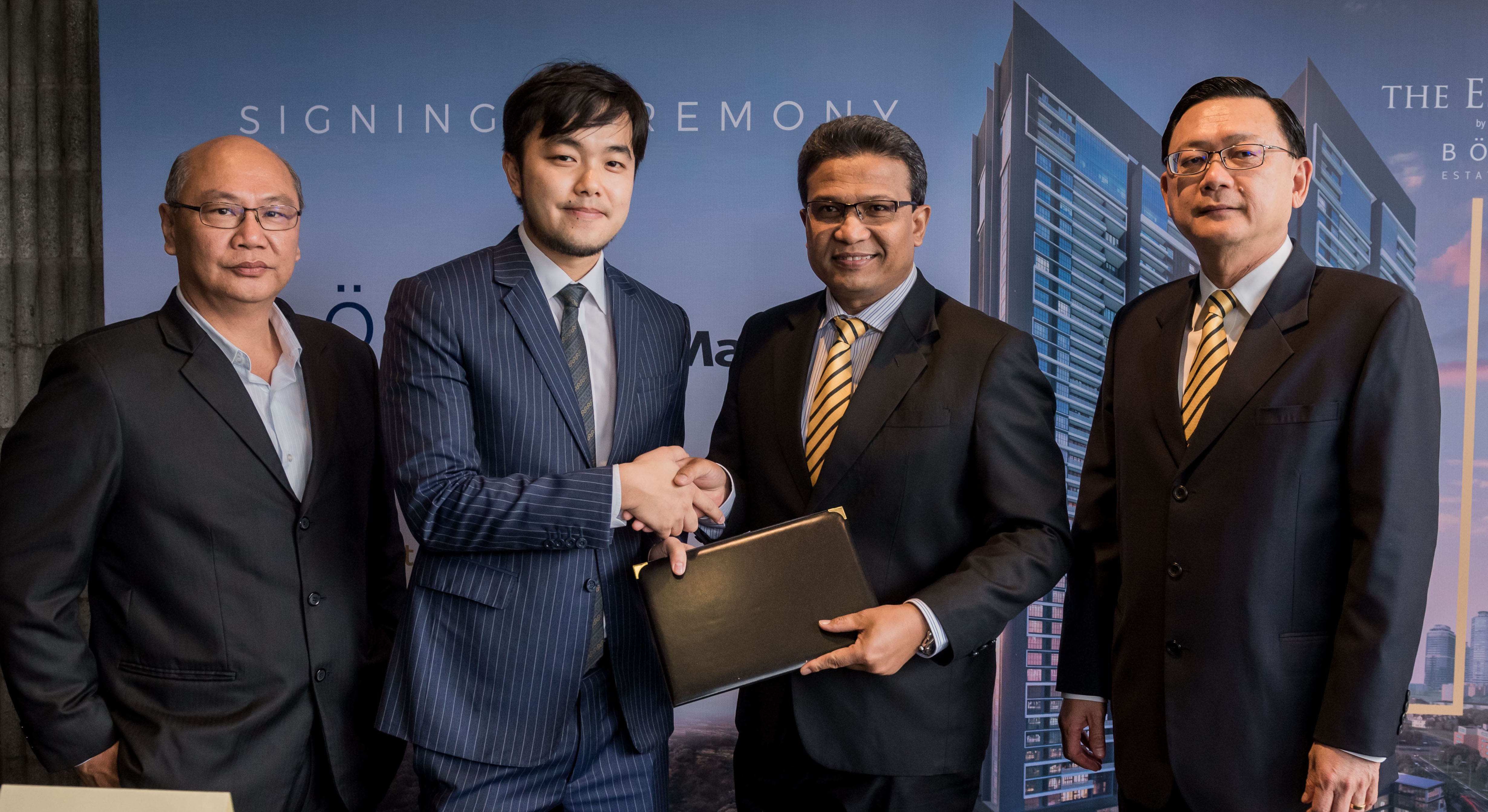 From left: BÖN Estates, project director Liew Kok Earn and managing director Goh Soo Sing, Maybank Bhd head of community financial services Datuk Hamirullah bin Boorhan and managing director of business banking Datuk Henry Goh Jiok Vui.