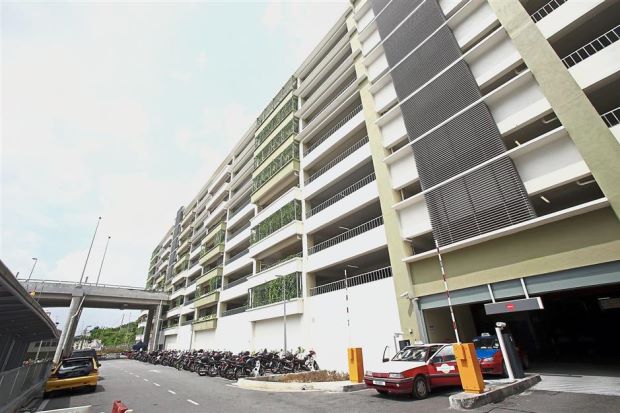 Worry free:The ample covered parking bays at the Sg Buloh station.