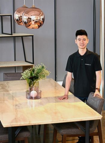 Ong says visitors can expect many unique marble tables.