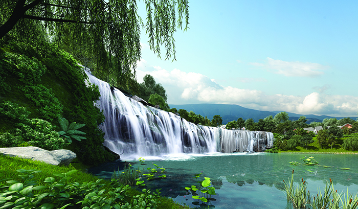 The majestic waterfall for residents to rediscover the rejuvenating beauty of nature