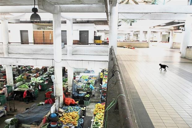 Block B‘s ground floor is currently occupied by vegetable sellers.