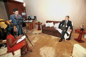 Starproperty TV interviewing Ooi.