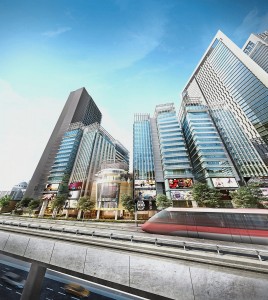 CyberSquare comprises four SoHo (small office/home office) towers, shop offices and six-storey signature offices.