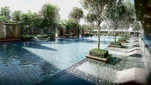 The Estate also boasts a large resort themed landscape, including luxury cabanas, resort themed lobby and a beautiful tea garden.