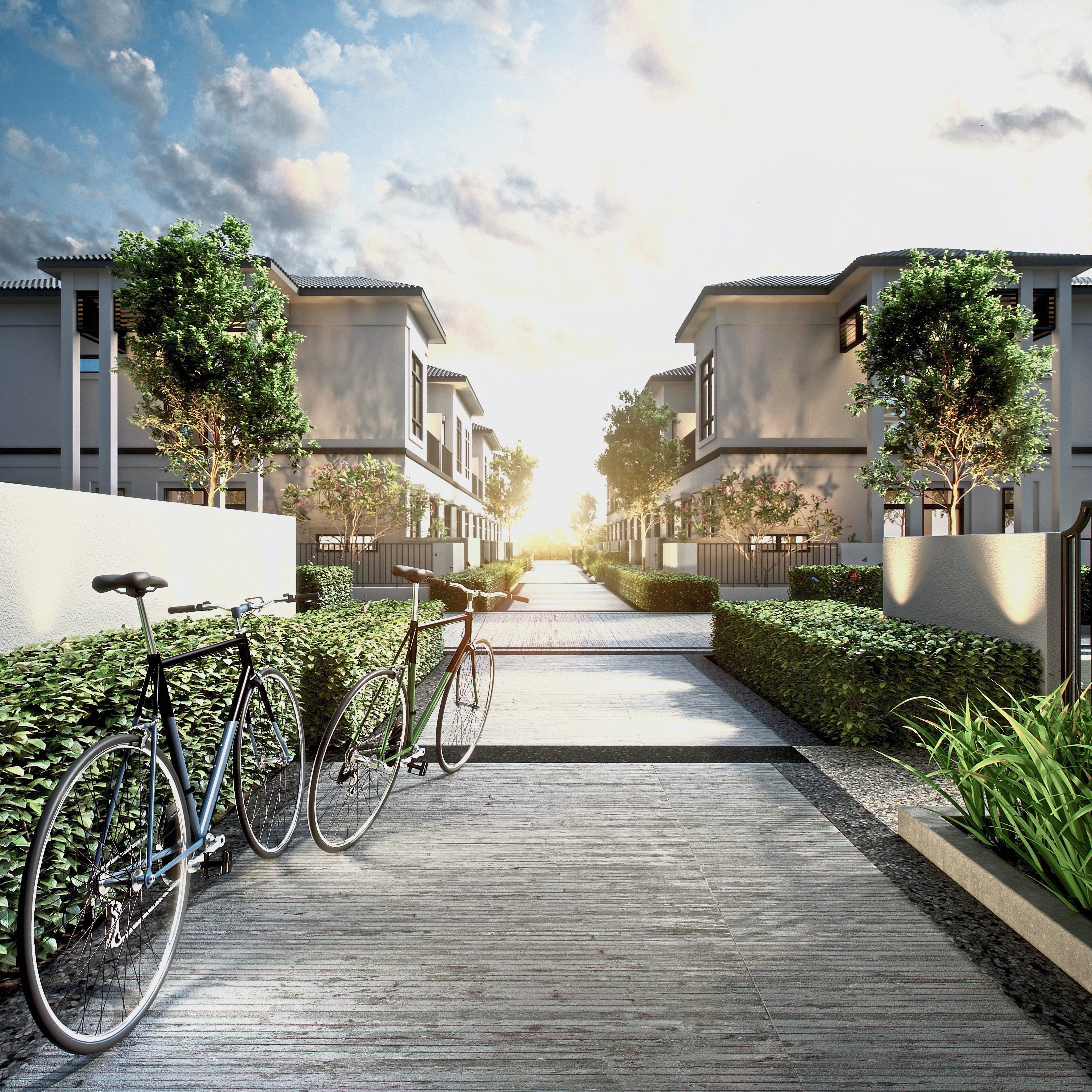 Wide backlane gardens offer an aesthetically pleasing extension to homes.