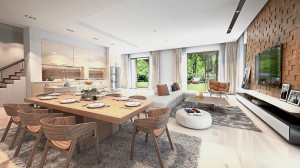 Viana homes feature an open-plan kitchen with ample natural lighting.