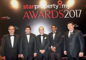 Judges of StarProperty.my Awards 2017. From left: Labrooy, Sittampalam, Foo, Rajadurai and Towle.