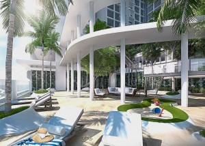 At Q1, the Sky Garden is transformed into a private sand playground.