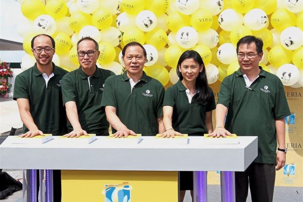 (From left) Tropicana Corporation Bhd executive director Dion Tan, project senior general manager Peter Cheah, group chief executive officer Datuk Yau Kok Seng, Ung and project executive director Kelvin Choo at the opening ceremony of Cheria Residences show houses.