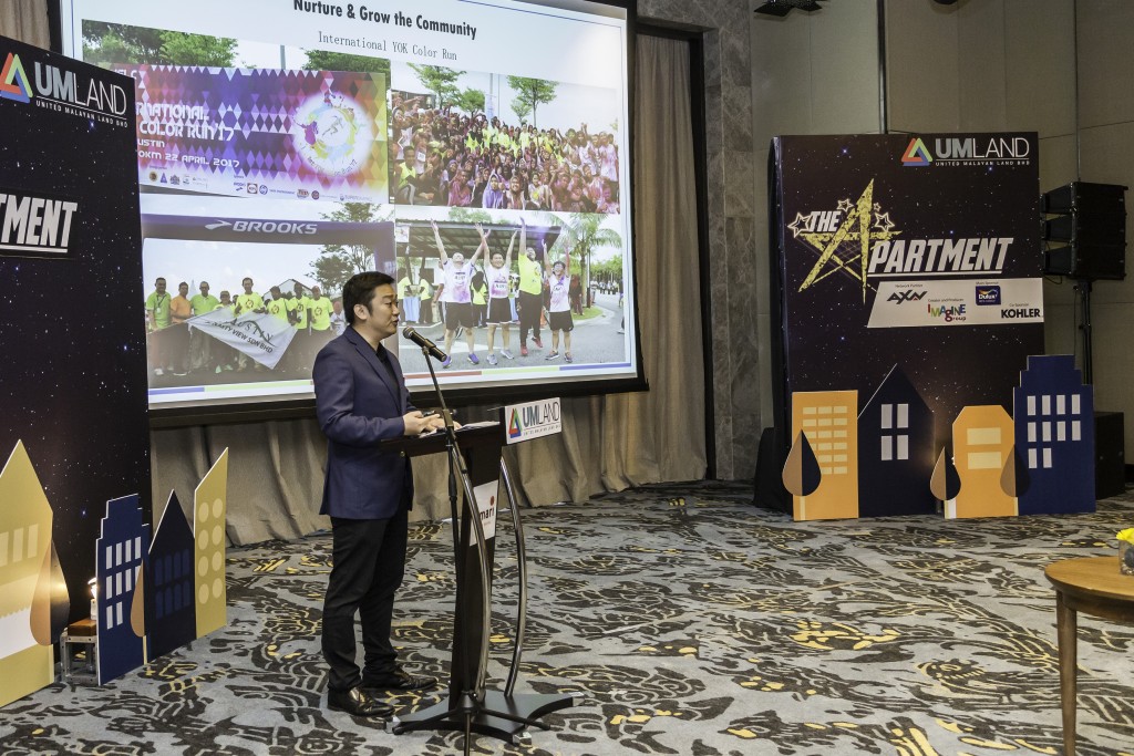 Michael Cheng, UMLand’s Group Director – Sales, Marketing and Communication & Branding, presenting the Group's market outlook for 2017. 