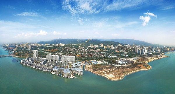 Aerial view of The Light Waterfront Penang.