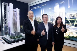 From left: Herman Chang, Macly Group managing director, KK Tan, Macly Equity Sdn Bhd director together with Catherine Wong, Macly Equity Sdn Bhd head of sales and marketing at the launching yesterday