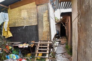 The dirty surroundings and ramshackle structures that some workers are forced to put up with.