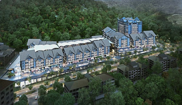 The hotel component inside Cameron Centrum Precinct 1.