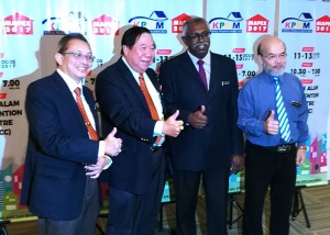 From left: Mapex 2017 organization committee  Zulkifly Garib , Mapex 2017 organisation chairman Ng Seing Liong, National Housing Department deputy chief director operation Jayaseelan Navaratnam and National Housing Department director enforcement division Mohamad Ali Bin Othman.