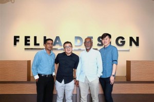 (From left) Fella Design Sdn Bhd operations manager Manivanan Madhavan, director John Wong Chee Onn, Jeya Kumar and Fella Design Bangi showroom branch manager Oh Boon Leong at the soft opening of the 20,000 sq ft showroom in Bangi.