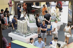 Visitors at Gurney Plaza checking out the latest projects at the fair.