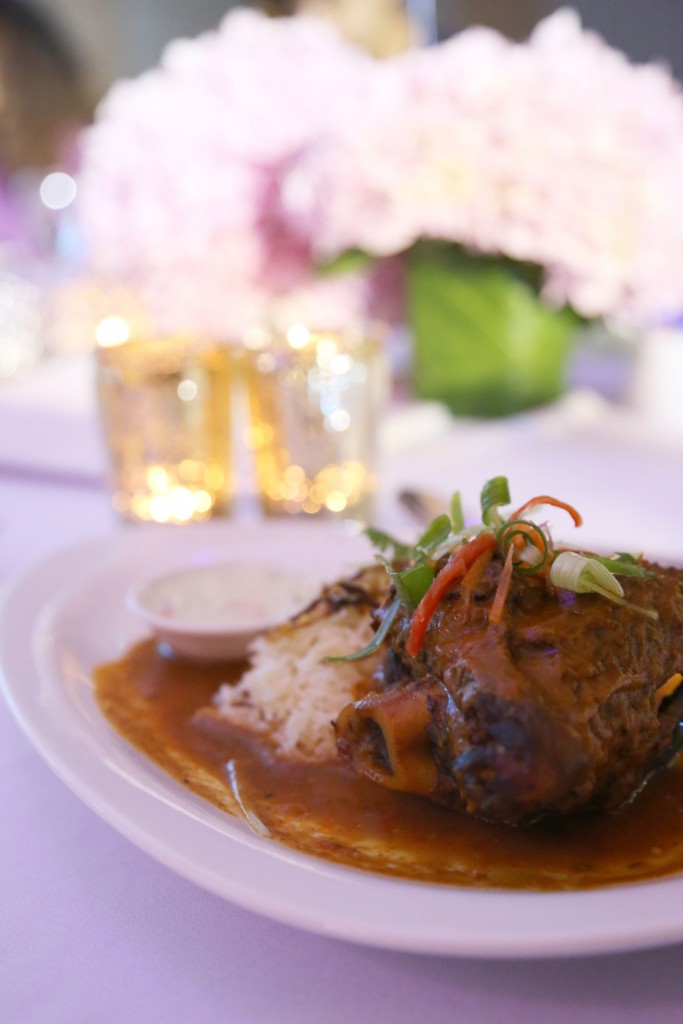 A delicious Lamb Shank Rogan Josh offering was one of the main dish choices for the evening.