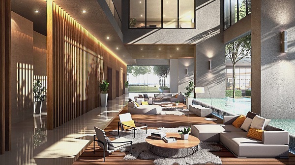 Natural materials incorporated in interior, exterior and landscaped areas provide aesthetic appeal as well as bring the natural environment closer to the living environment.