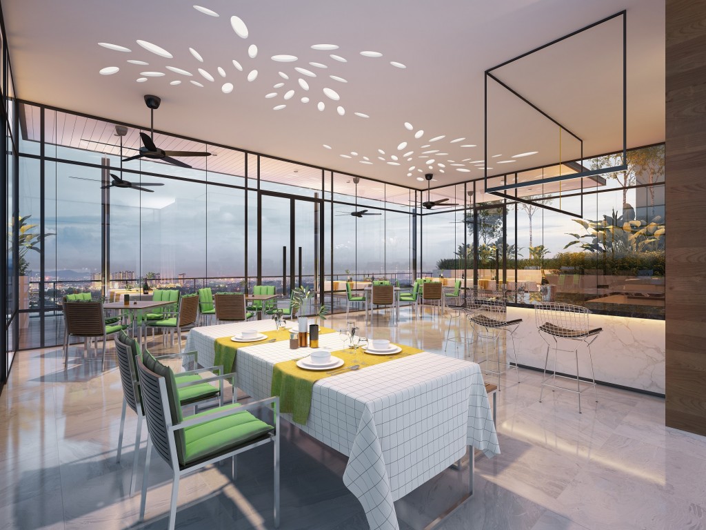 The Riyang is also one of the few developments in the vicinity with a sky lounge on the 31st floor, a perfect set-up to entertain family and friends “up in the sky”.