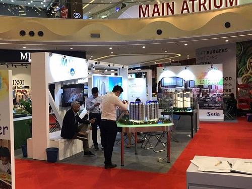 Customers taking a glance at the offers provided by IJM Land Bhd