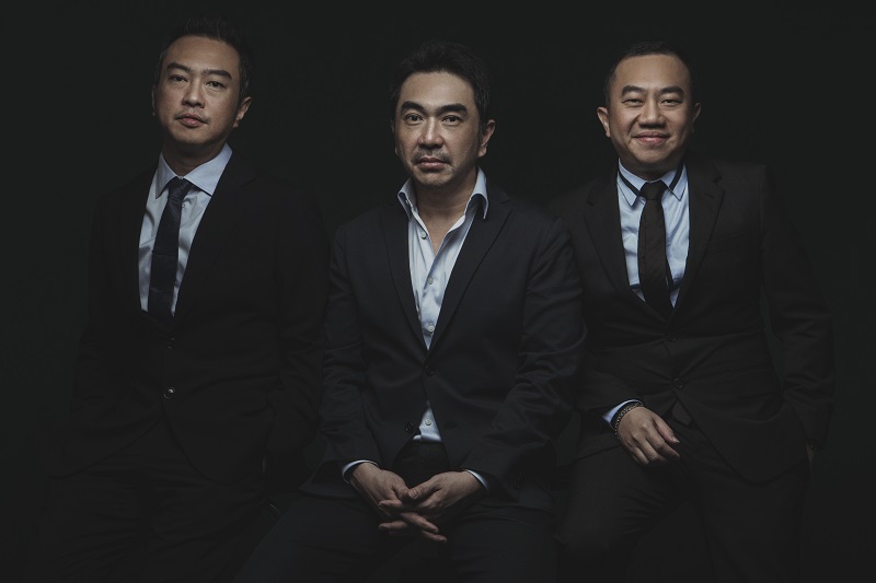 The leadership of EXSIM Group helmed by Aik Hoe (middle) and his brothers Aik Kiat (left) and Aik Fu (right).