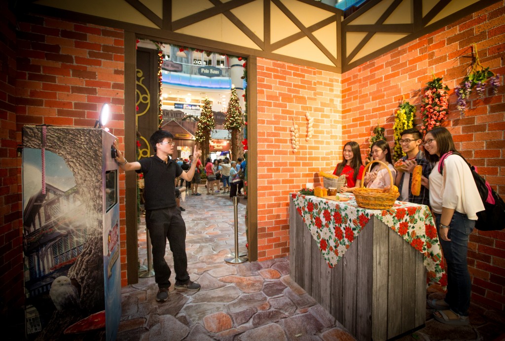 Visitors at the photo booth, ready to create new memories.