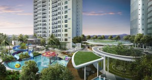 公寓设计现代化,还有一个适合一家大小玩乐的水上乐园。