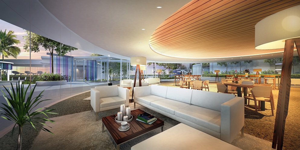 在公寓的设施层备有休闲和阅读的共用空间。