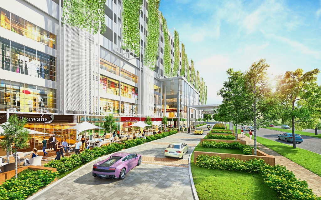 The commercial part of PJ Midtown consists of offices and retail components.