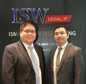 From Left: Ng Choon Yoon and Greyson Siow Wai Pin from Messrs Ismail Sabri, Wee & Wong (ISW Legal IP)