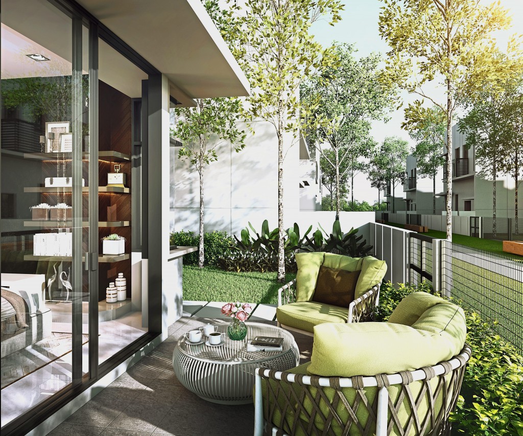 Enjoy your leisure with loved ones at the Dalia Residences patio.