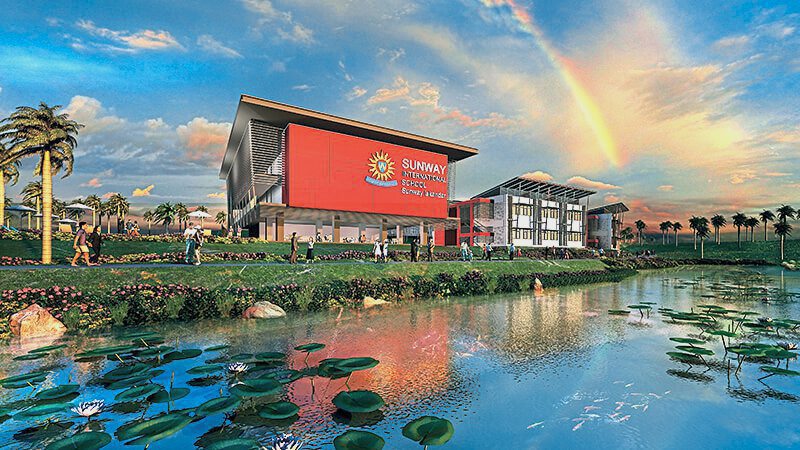 The Sunway International School adds to the vibrancy of the lake-front Citrine Hub.
