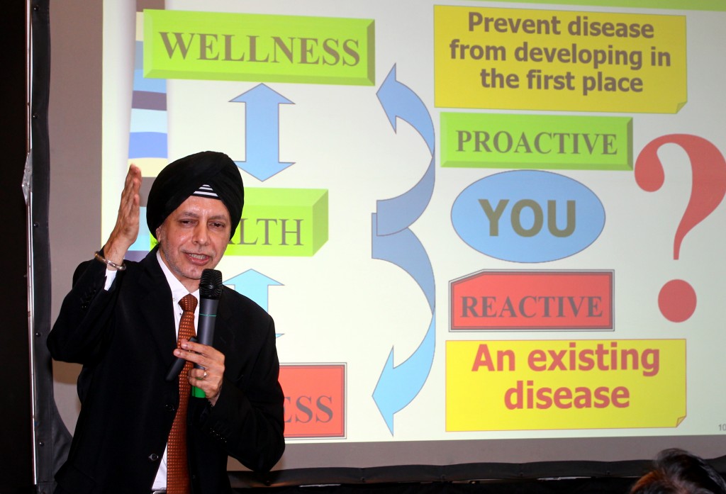 Dr Rajbans suggests that wellness starts with education such as the importance of nutrition and exercise.