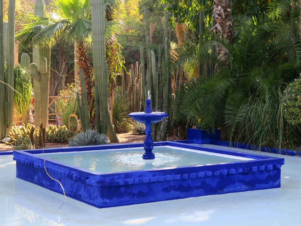FILED - The Jardin Majorelle is renowned for the brilliant cobalt-blue colour of its buildings and fountains. Photo: Daniela David/dpa-tmn