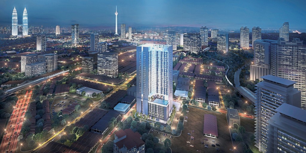 Towering above the city skyline is a sanctuary that caters to the well-being of its residents.