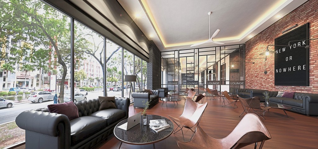 Step into the common areas to escape from the bustling city.