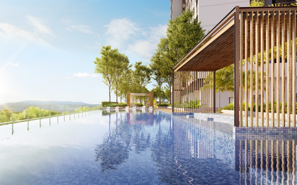 An artist's impression of the Sunway Avila infinity pool.